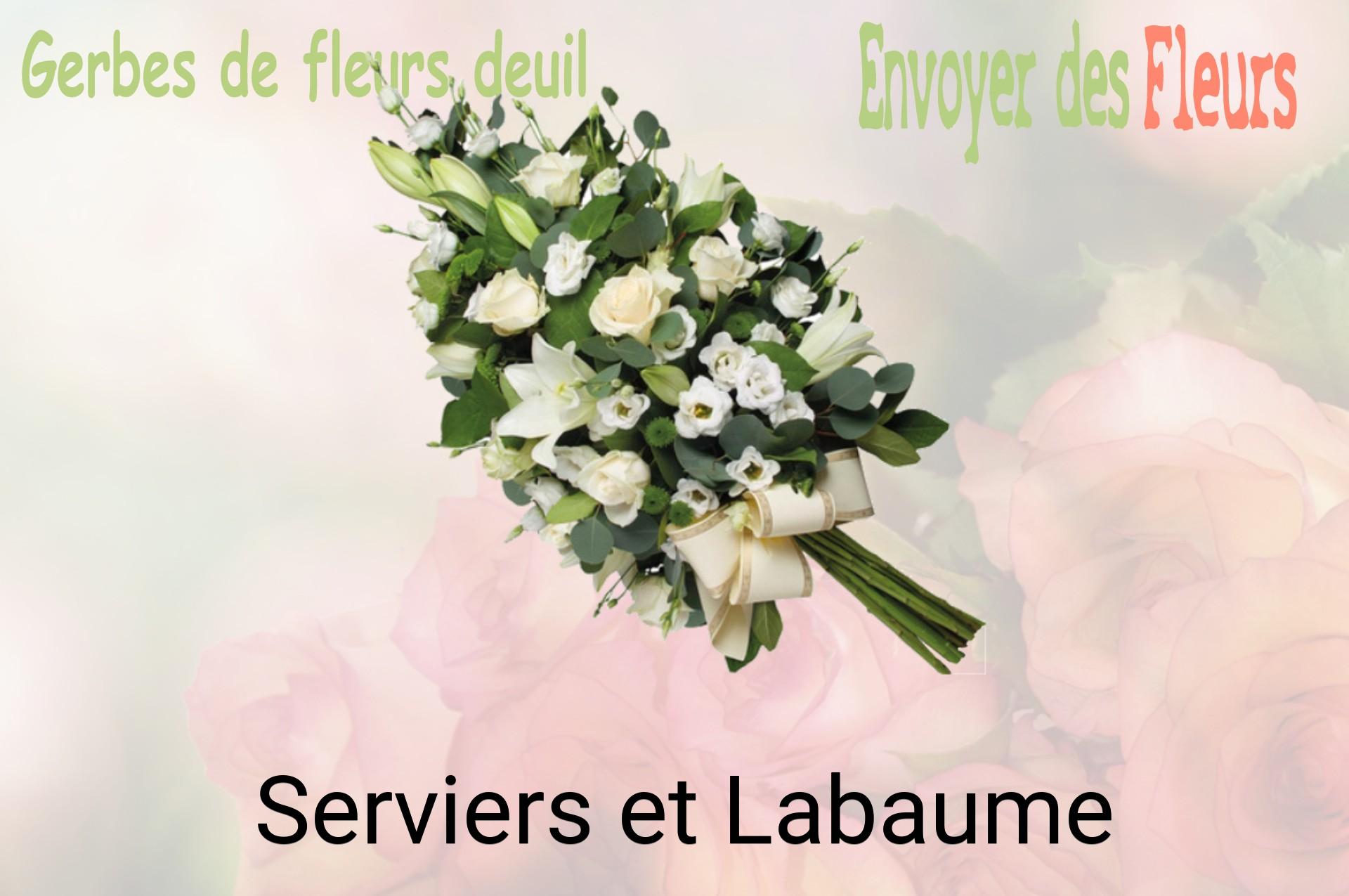Gerbe de fleurs de deuil livrée à Serviers-et-Labaume